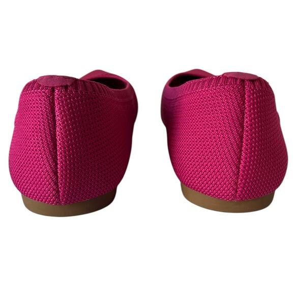 Vivaia Aria 5° Pointed Toe Ballet Flats Raspberry Pink Knit Size 39 EU / US 8 - Picture 6 of 11